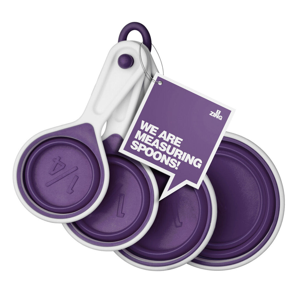 Orsina Collapsible Silicone Measuring Cups – 4 Piece Set in Purple