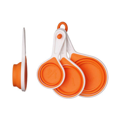Orsina Collapsible Silicone Measuring Cups - 4 Piece Set in Orange