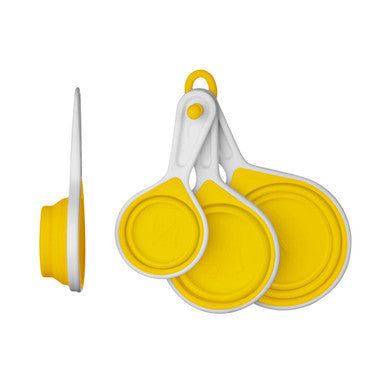 Orsina Collapsible Silicone Measuring Cups – 4 Piece Set in Yellow