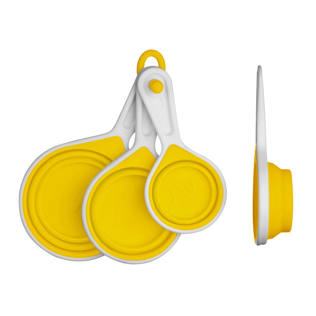 Orsina Collapsible Silicone Measuring Cups – 4 Piece Set in Yellow