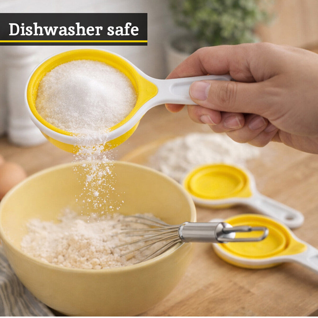 Orsina Collapsible Silicone Measuring Cups – 4 Piece Set in Yellow