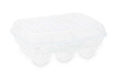 Orsina Clear Six Egg Box – Compact Refrigerator Storage with Lid