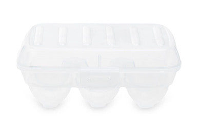 Orsina Clear Six Egg Box – Compact Refrigerator Storage with Lid