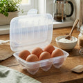 Orsina Clear Six Egg Box – Compact Refrigerator Storage with Lid