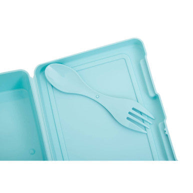Orsina Mint Green 2-Section Lunch Box with Integrated Spork