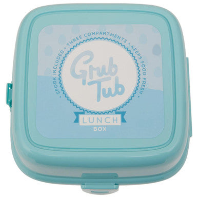 Orsina Grub Tub 4-Compartment Mint Green Lunch Box with Spork
