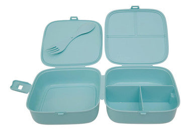 Orsina Grub Tub 4-Compartment Mint Green Lunch Box with Spork