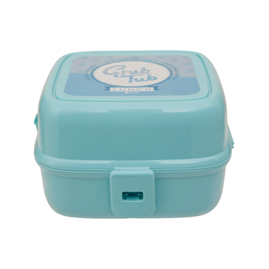 Orsina Grub Tub 4-Compartment Mint Green Lunch Box with Spork