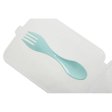 Orsina Grub Tub 3-Compartment Lunch Box with Spork | Clear Plastic