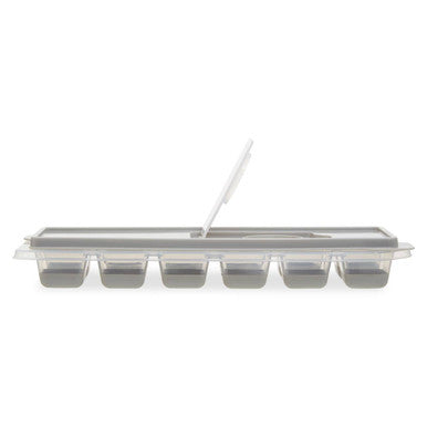 Orsina Arctic Grey Ice Cube Tray with Lid – Slim Covered Freezer Tray