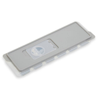 Orsina Arctic Grey Ice Cube Tray with Lid – Slim Covered Freezer Tray