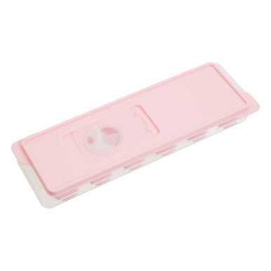 Orsina Arctic Pink Ice Cube Tray with Lid – Stackable Freezer Storage
