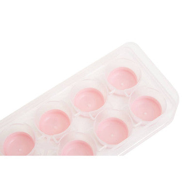 Orsina Arctic Pink Ice Cube Tray with Lid – Stackable Freezer Storage