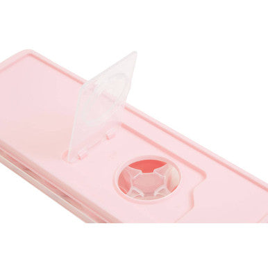Orsina Arctic Pink Ice Cube Tray with Lid – Stackable Freezer Storage