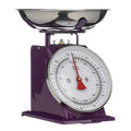 Orsina Olivier Retro Kitchen Scale – 5kg Analogue Scale with Bowl, Purple