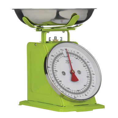 Orsina Olivier Retro Kitchen Scale – 5kg Analogue – Lime Green