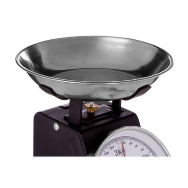 Orsina Olivier Retro Kitchen Scale – 3kg Analogue Food Scale, Matt Black
