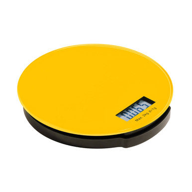 Orsina Zing Yellow Glass Round Kitchen Scale – Compact Food Scale