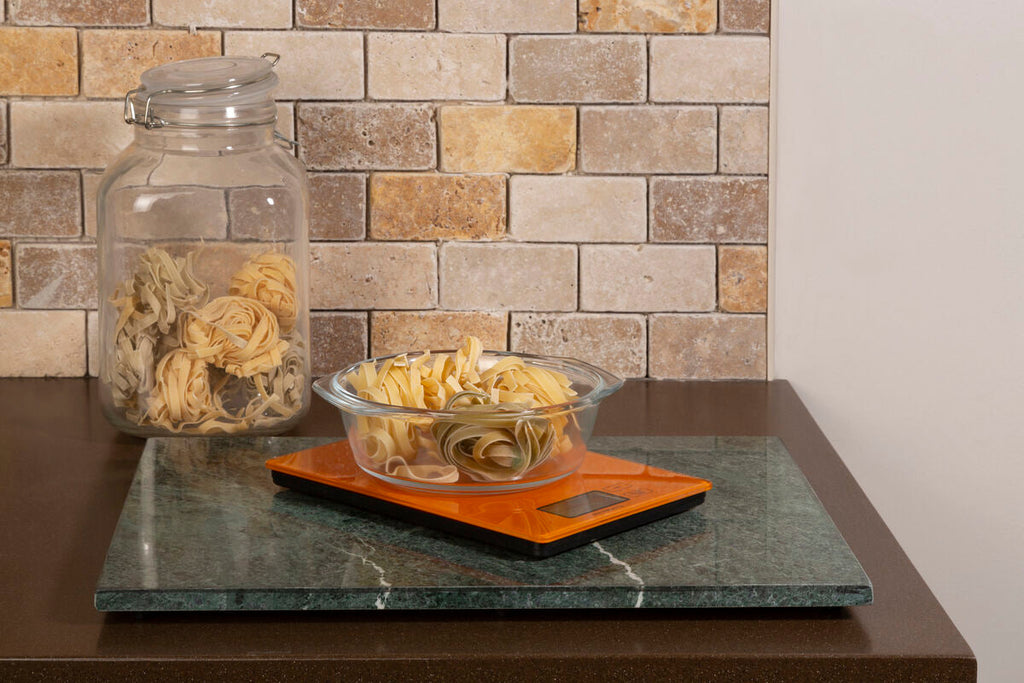 Orsina Zing Orange Glass Kitchen Scale – Rectangular Food Scale