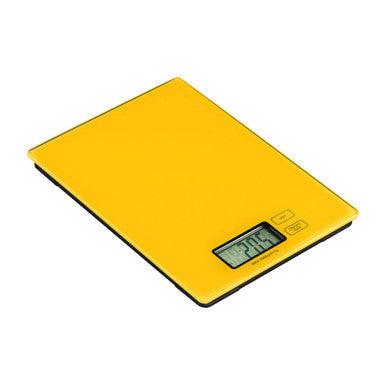 Orsina Zing Yellow Glass Kitchen Scale – Slim Rectangular Food Scale