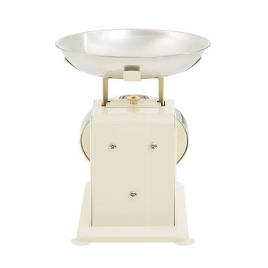 Orsina Olivier Retro Kitchen Scale – 3kg Cream & Stainless Steel