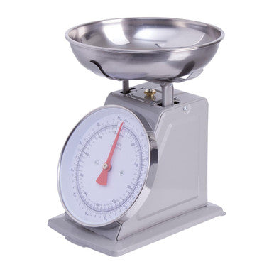 Orsina Olivier Retro Kitchen Scale – 5kg Analog Food Scale, Grey