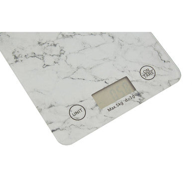 Orsina Palmas Digital Kitchen Scale – Marble Effect Glass Platform