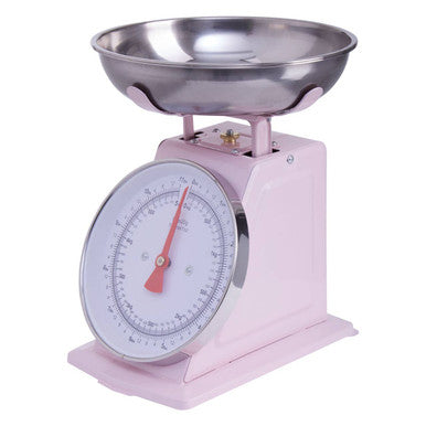 Orsina Olivier Retro Kitchen Scale – 5kg Analogue Weighing Scale, Pink