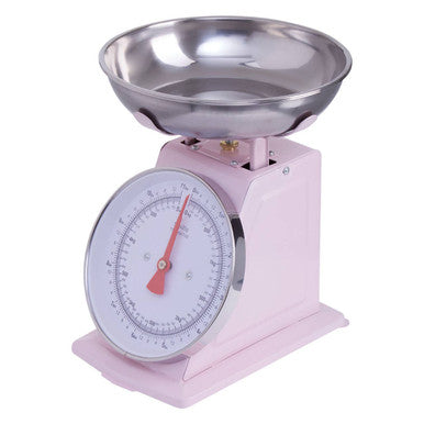 Orsina Olivier Retro Kitchen Scale – 5kg Analogue Weighing Scale, Pink