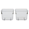 Orsina Clear Plastic Square Kitchen Organisers – Small Set of 2