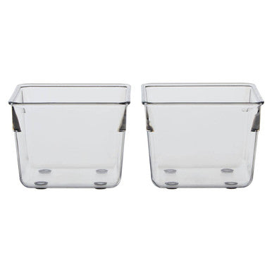 Orsina Clear Plastic Square Kitchen Organisers – Small Set of 2