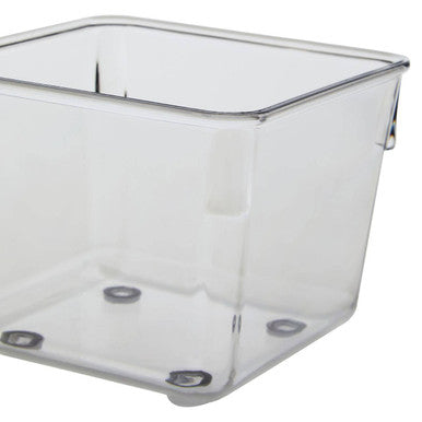 Orsina Clear Plastic Square Kitchen Organisers – Small Set of 2