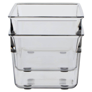 Orsina Clear Plastic Pantry and Fridge Organisers – Large Set of 2