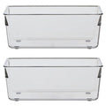 Orsina Clear Plastic Pantry and Fridge Organisers – Large Set of 2