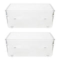 Orsina Clear Square Pantry and Fridge Organisers - Set of 2