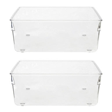 Orsina Clear Square Pantry and Fridge Organisers - Set of 2
