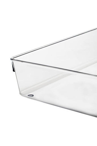 Orsina Clear Plastic Kitchen Organisers – Set of 2 Small Storage Trays