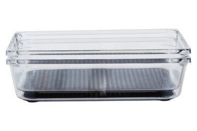 Orsina Clear Kitchen Drawer Organisers with Non-Slip Rubber Base – 2 Pack