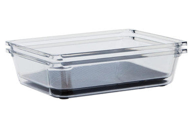 Orsina Clear Kitchen Drawer Organisers with Non-Slip Rubber Base – 2 Pack