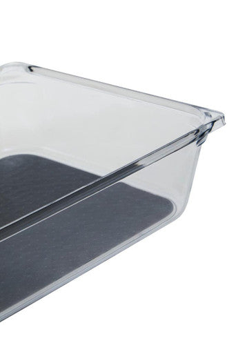 Orsina Clear Kitchen Drawer Organisers with Non-Slip Rubber Base – 2 Pack