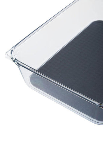 Orsina Clear Kitchen Drawer Organisers with Non-Slip Rubber Base – 2 Pack