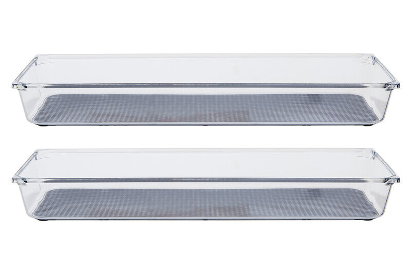 Orsina Large Kitchen Drawer Organisers with Non-Slip Rubber Base – Set of 2