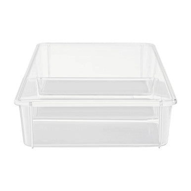 Orsina Grey Kitchen Drawer Organiser – 3-Compartment Acrylic Tray