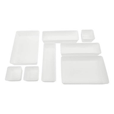 Orsina 8-Piece Modular Kitchen Drawer Organiser Set – Clear Trays