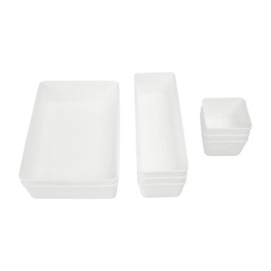 Orsina 8-Piece Modular Kitchen Drawer Organiser Set – Clear Trays