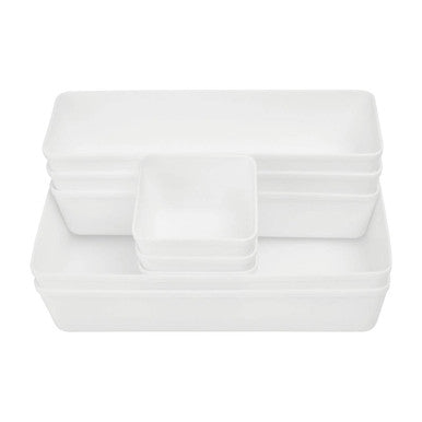 Orsina 8-Piece Modular Kitchen Drawer Organiser Set – Clear Trays
