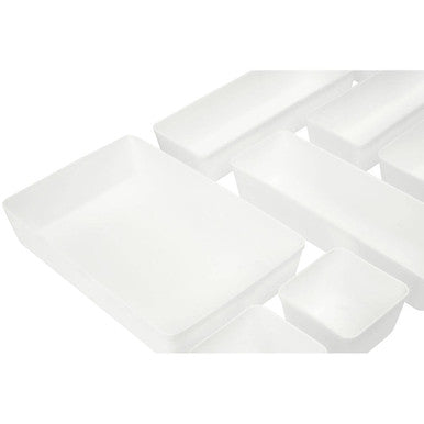 Orsina 8-Piece Modular Kitchen Drawer Organiser Set – Clear Trays