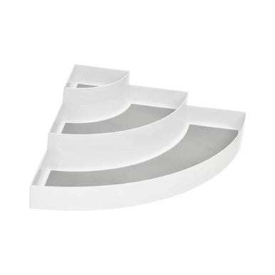Orsina 3-Tier Corner Spice Organiser – White Kitchen Cabinet Rack