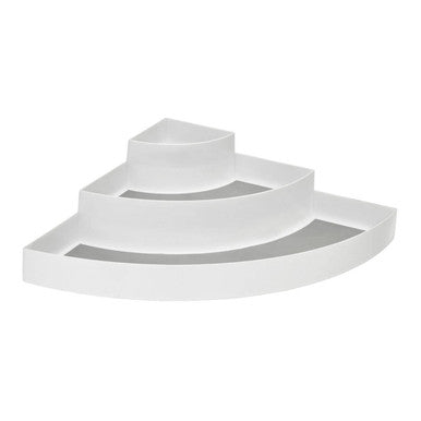 Orsina 3-Tier Corner Spice Organiser – White Kitchen Cabinet Rack