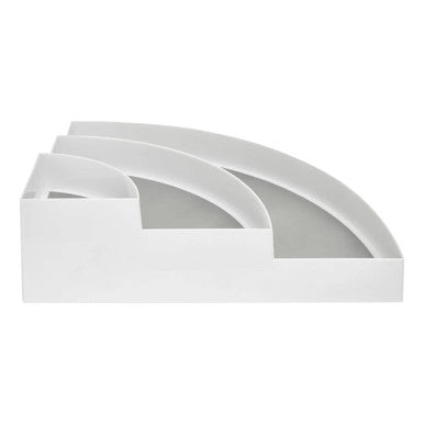 Orsina 3-Tier Corner Spice Organiser – White Kitchen Cabinet Rack